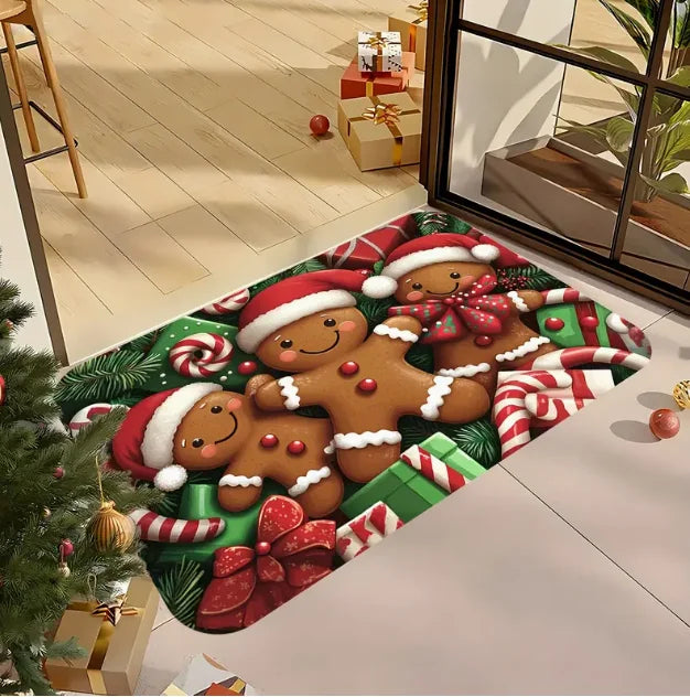Christmas Gnome Pattern Door Mat Soft Carpet  Living Room Kitchen Bedroom Bathroom Laundry Room Christmas Home Christmas Decor