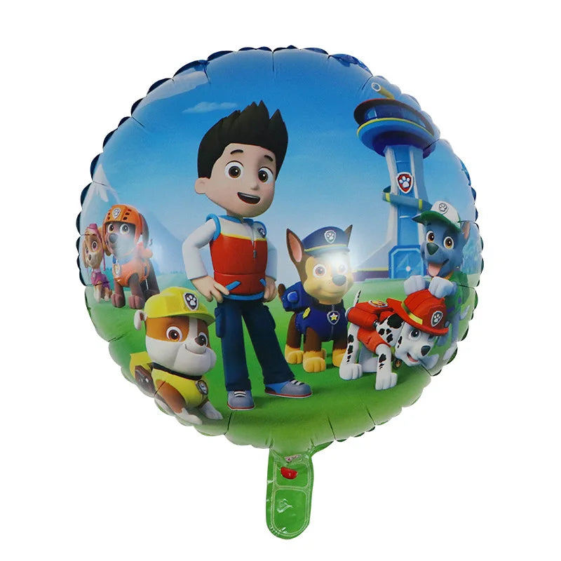 Paw Patrol Dog Paw Cute Cartoon Aluminum Foil Latex Balloons Party Decor Kids Classic Toys Helium Air Inflatable Balls Supplies