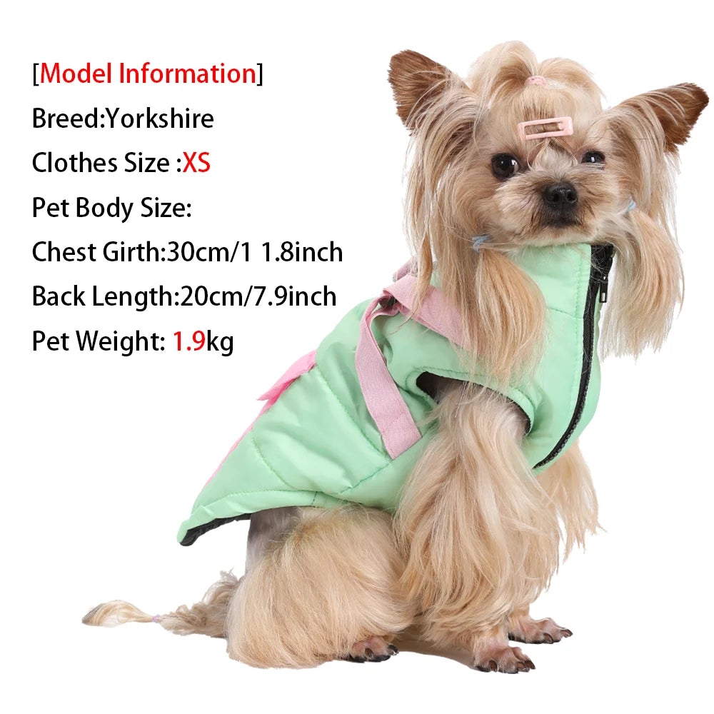 Warm Dog Coat For Autumn Winter Windproof Dogs Jacket With Harness Outdoor Waterproof Puppy Jacket For Small Medium Dogs Bulldog