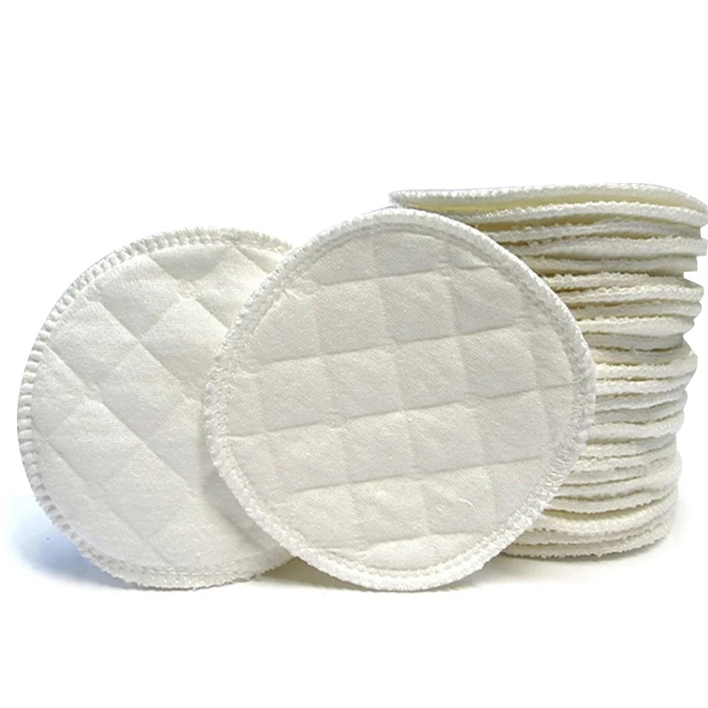 12pcs Breast Pads Reusable Nursing Pads Lactating Cotton Washable Women Bra Breastfeeding Pads Thickened 3 Layer Absorbent