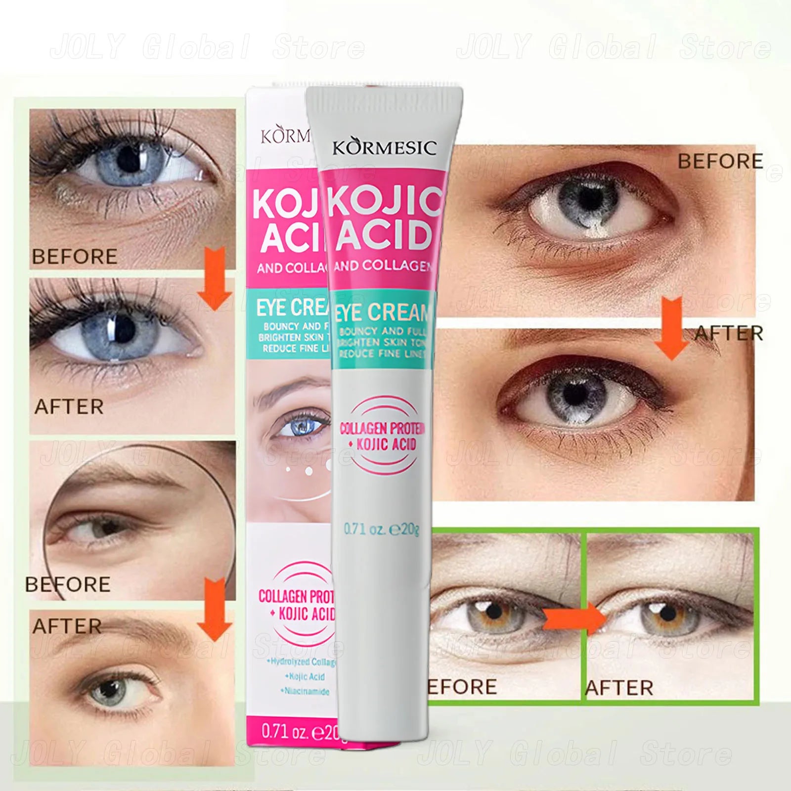 Collagen Anti Wrinkles Eye Cream Remove Eye Bags Lifting Firming Skin Fade Fine Lines Puffines Brightening Eye Care Massage Gel
