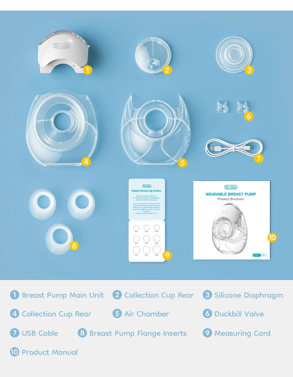 MAMIJOY 2PCS Ultra-thin Wearable Electric Breast Pump Ultra-light Low Noise 3Modes 12 Suction Levels With 18/21/24mm Flange EB51