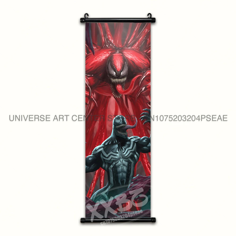 Marvel Poster Black Panther Home Decor The Avengers Wall Art Venom Hanging Painting Spider Man Scrolls Picture Wolverine Mural
