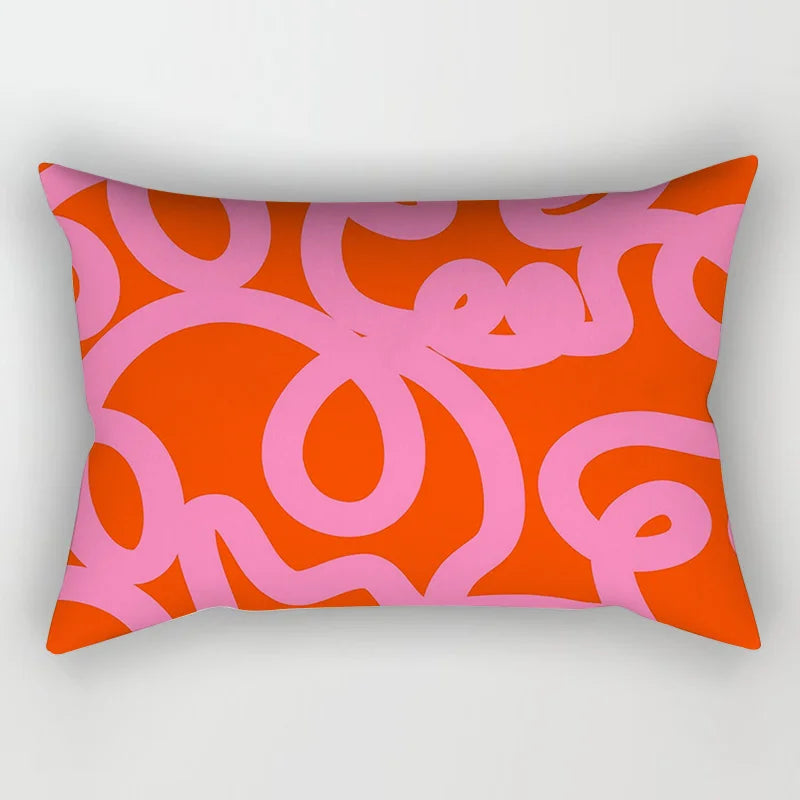 Soft Waist Pillowcase Morandi Geometric Artistic Pattern Household Bedroom Bed Pillowcase Nordic-style Decorative Pillowcase