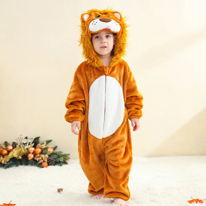 Winter Baby Rompers Baby Pijamas Halloween Ghost Bat Shark Deer Animal Cartoon Hooded Jumpsuits Cosplay Costume Boys Girl Pajama