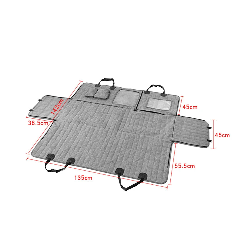 Dog Car Seat Cover Waterproof Pet Dog Carriers Travel Mat Hammock For Small Medium Large Dogs Car Rear Back Seat Safety Pad