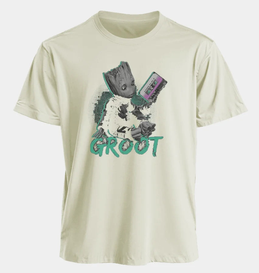 Marvel Men's and Women's T-shirts Groot Summer American Spring and Autumn New Classic Oversized Sporty Style Short-sleeved