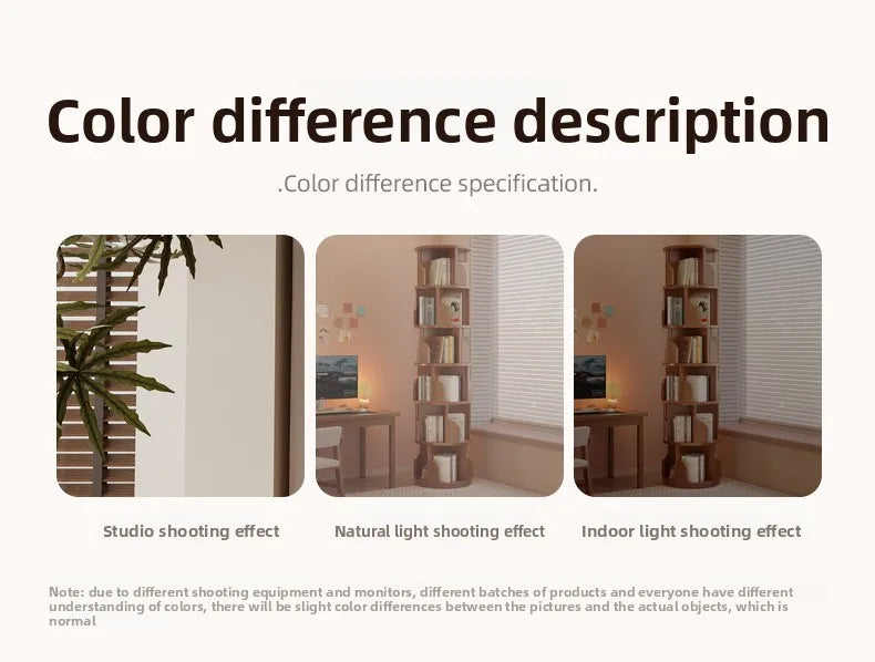 360 °   Bibliothèque rotative – Armoire de rangement mobile pour la maison et le salon