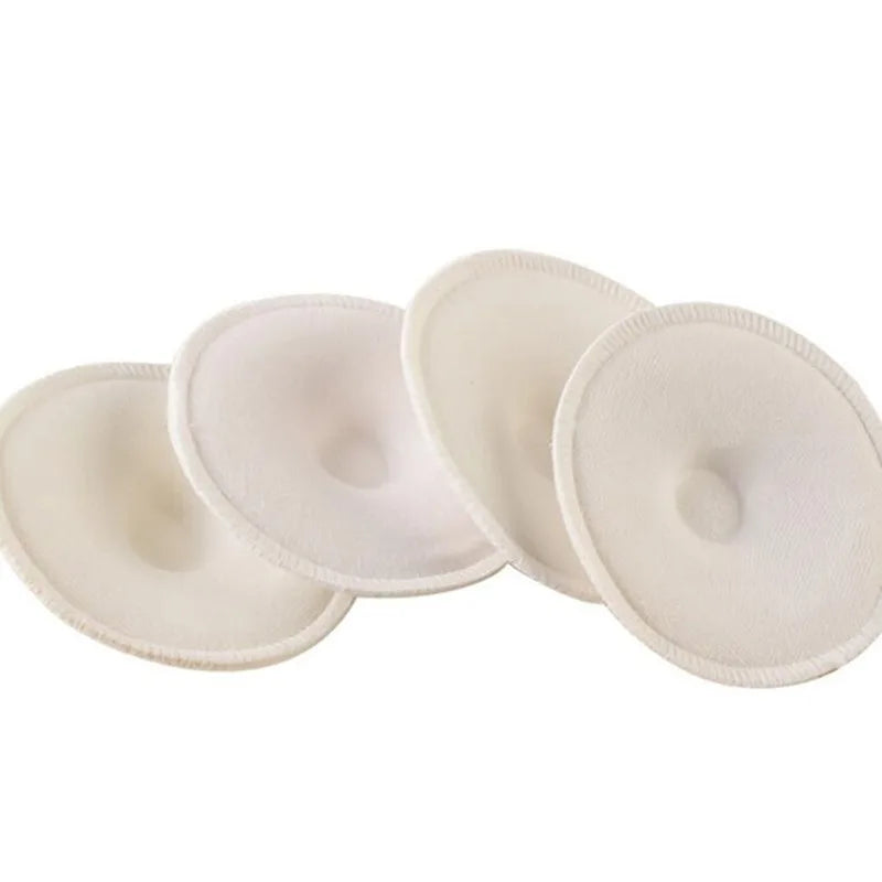 4pcs/bag White Soft Absorbent Cotton Washable Reusable Breastfeeding Breast Nursing Pads Wholesale