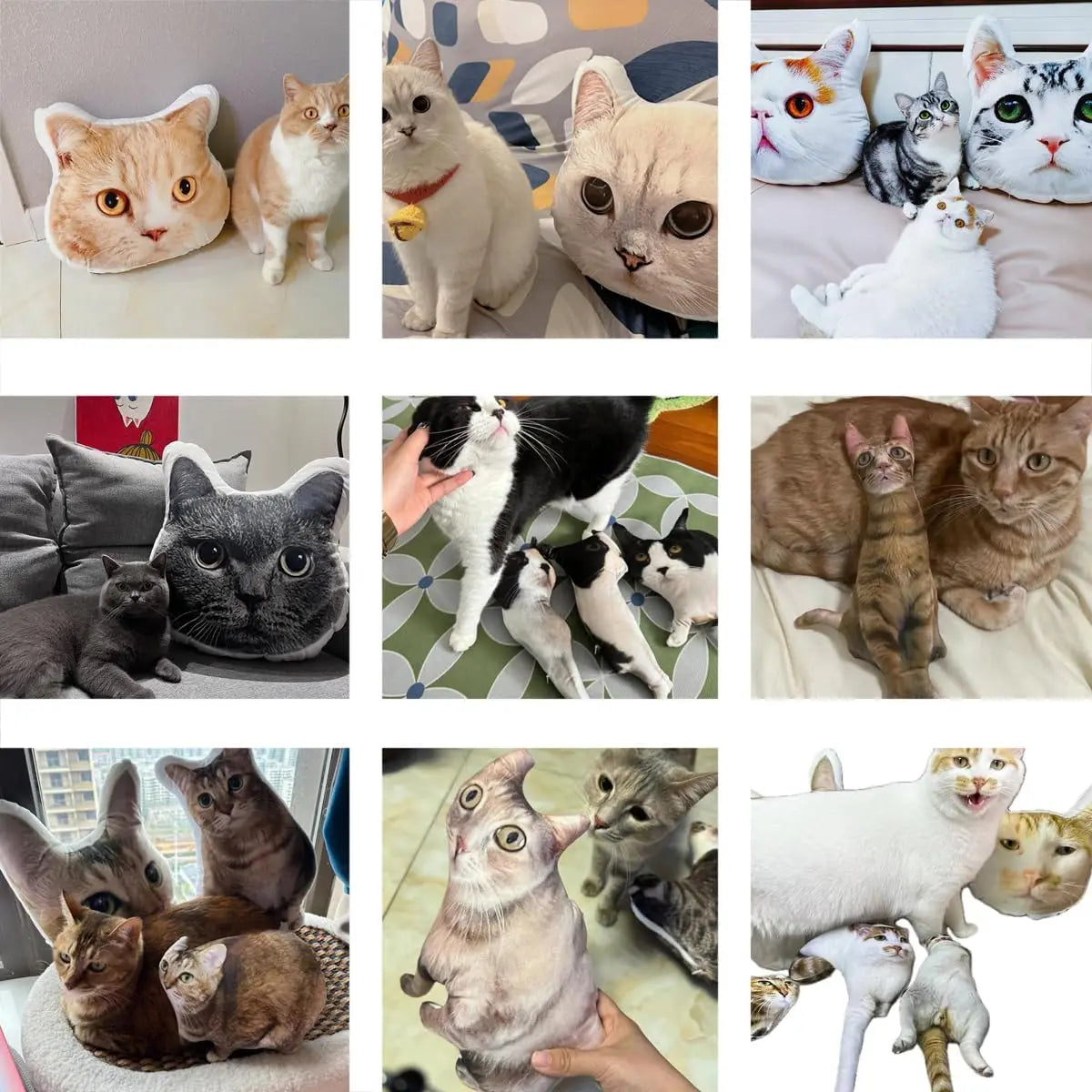 Personalised Cat and Dog Shaped Custom Cushions, Pillows and Seat Cushions DIY Seat Cushions for Birthdays, Holidays, Pranks