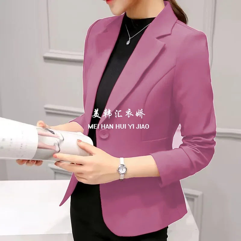 Slim Fit Women's Business Jacket Commuter StyleSmall Size Office Goddess Suit Top Casual ElegantChinese Fashion Coat