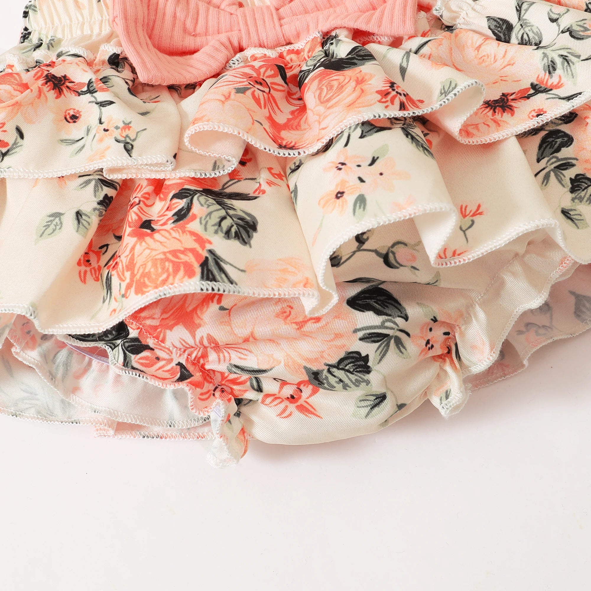 0-18Months Newborn Baby Girl Clothes Ruffle Short Sleeved Romper + Short Pants + headband 3Pcs Toddler Infant Girl Summer Set