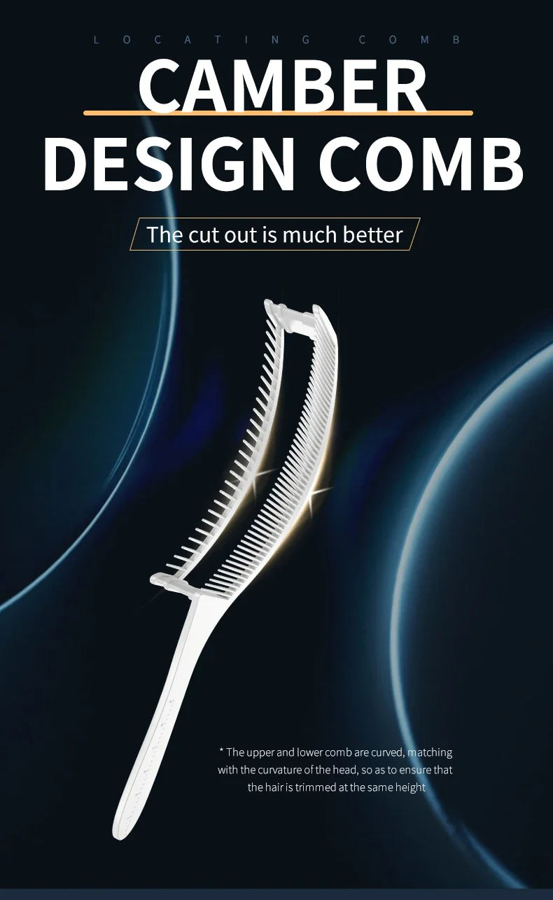 Peigne de positionnement incurvé Résistant à la chaleur Peigne à dessus plat Outils pour cheveux