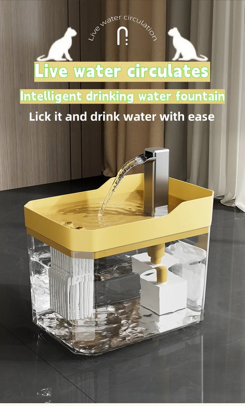 2025 New Cat Automatic Water Dispenser Drinking circulating filters flowing water intelligent pet automatic water dispenser