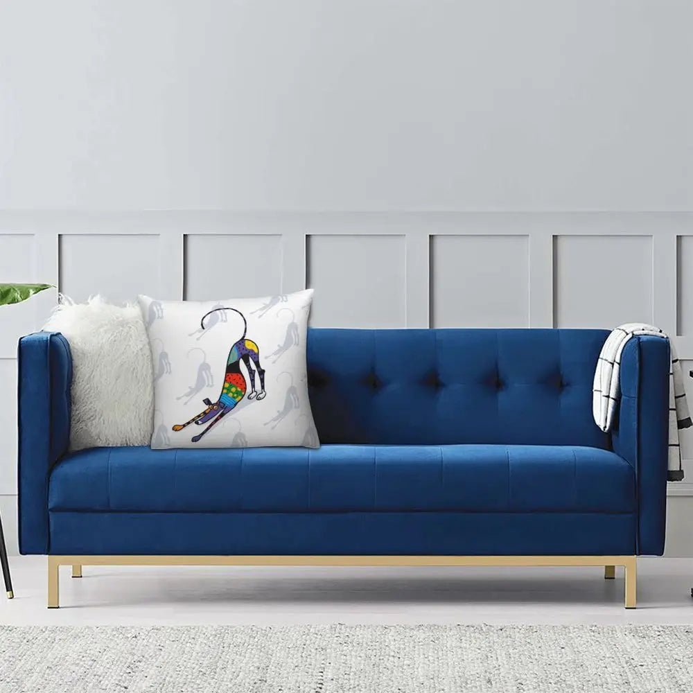 Custom Cute Whippet Greyhound Pillow Case Decor Home Hound Dog Luxury Cushion Cover Car Pillowcase