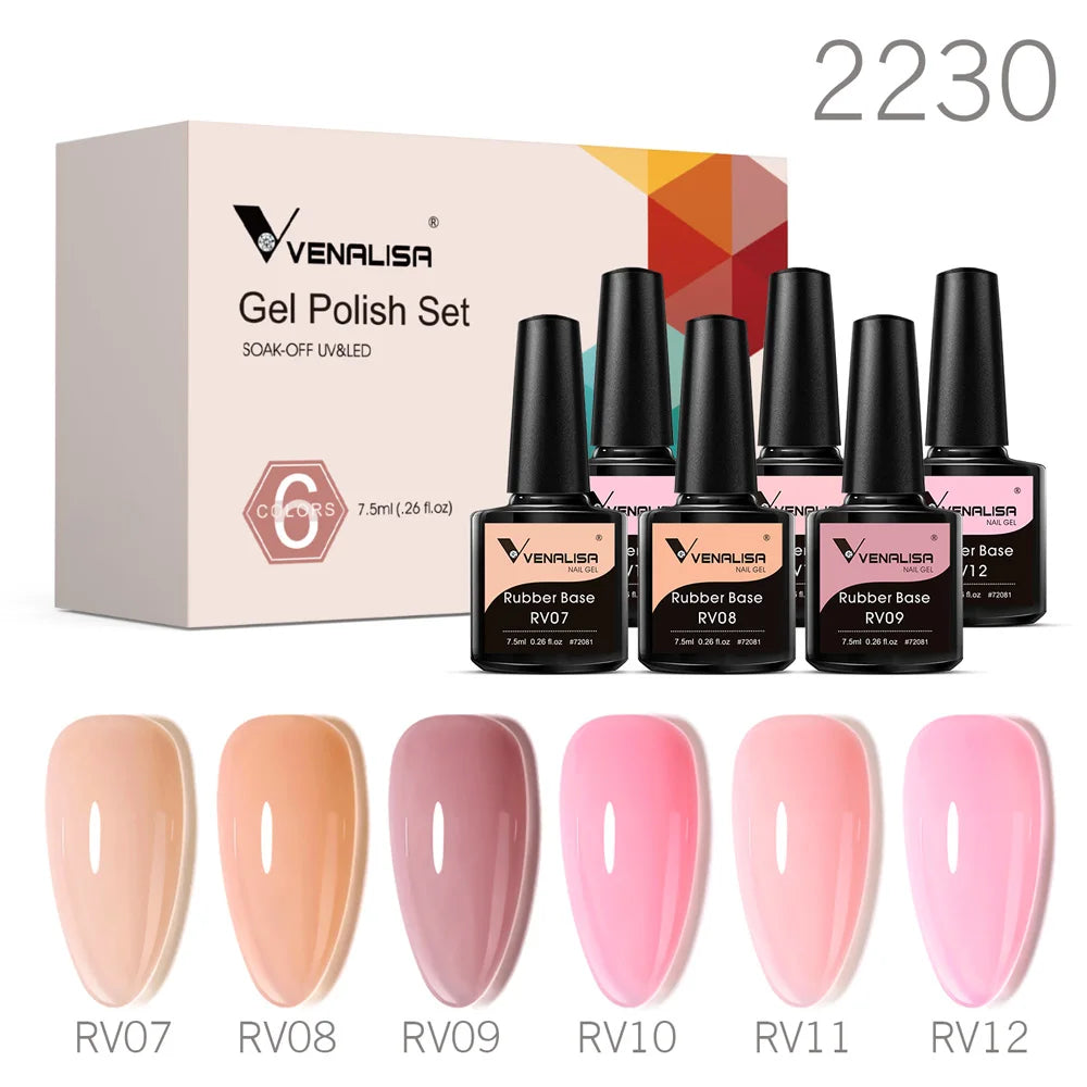 6pcs/kit VENALISA Collection de couleurs de Noël Ongles d’hiver