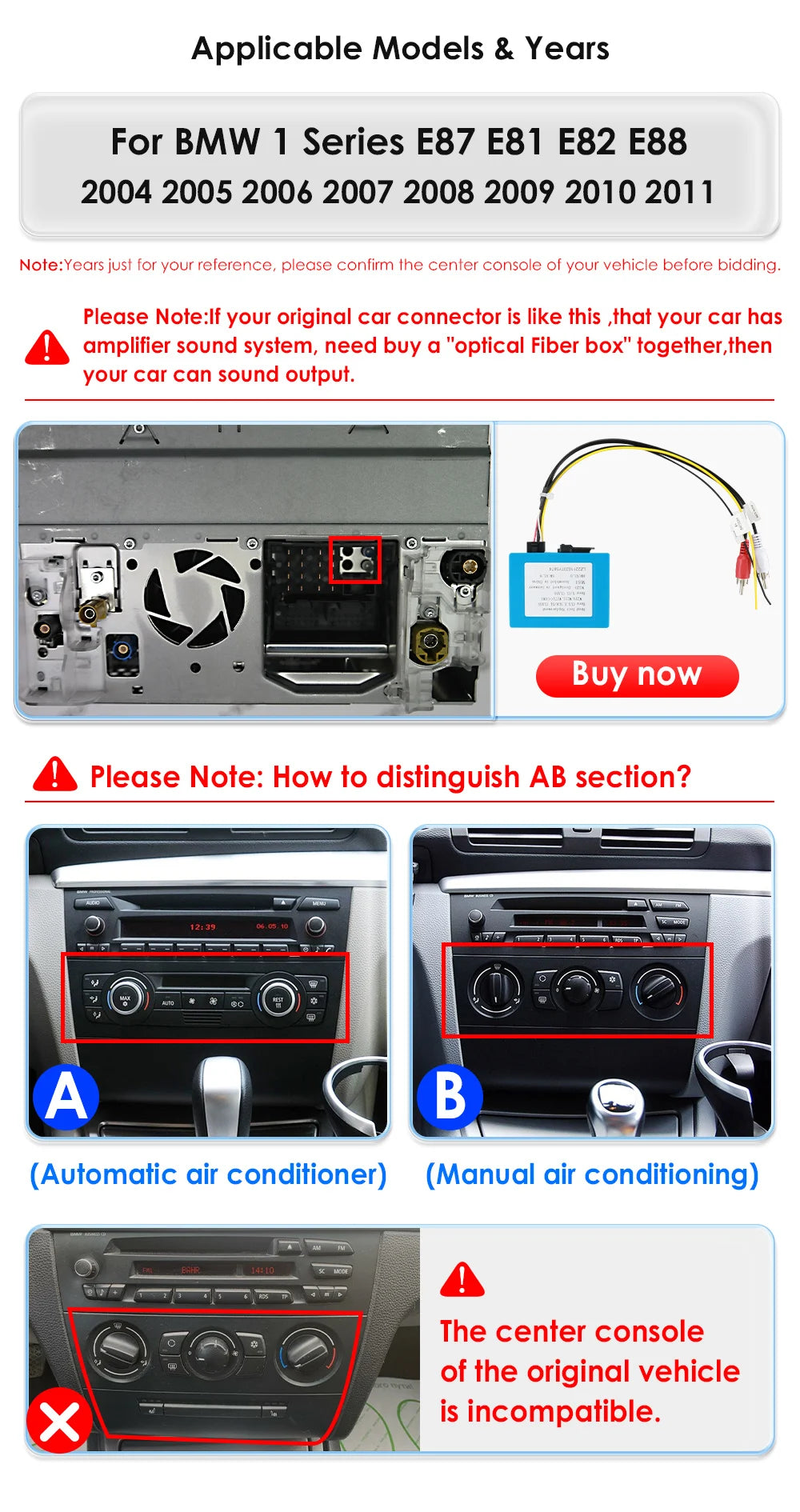 Hizpo 9inch 2Din Android13 Car Radio for BMW 1 Series E81 E82 E87 E88 AT MT Navigation GPS RDS DSP Android Auto CarPlay 360° CAM