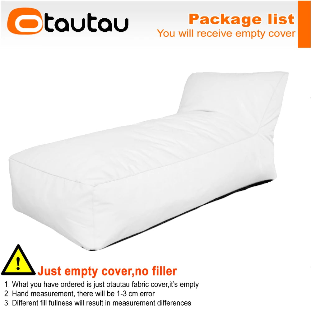 OTAUTAU Outdoor Oxford Bean Bag Lounger Cover Swim Pool Float Sofa Bed Pouf SF508【No Filler!Need To Buy Filler By Yourself !】