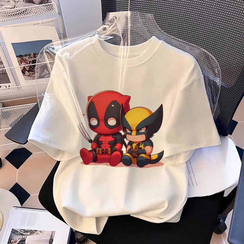 Marvels Spidermans Women Men T Shirt Fashion Printed Summer Clothes Marvels Anime Cartoon Tee Shirt Short Sleeve Tops