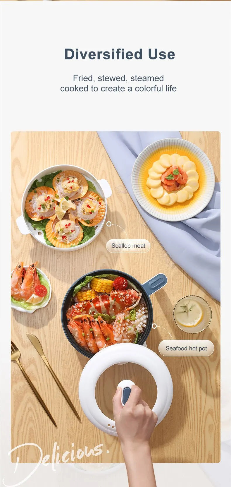 Digital Rice Cooker and Food Steamer | 220V Household Appliance with Dual-Layer Cooking