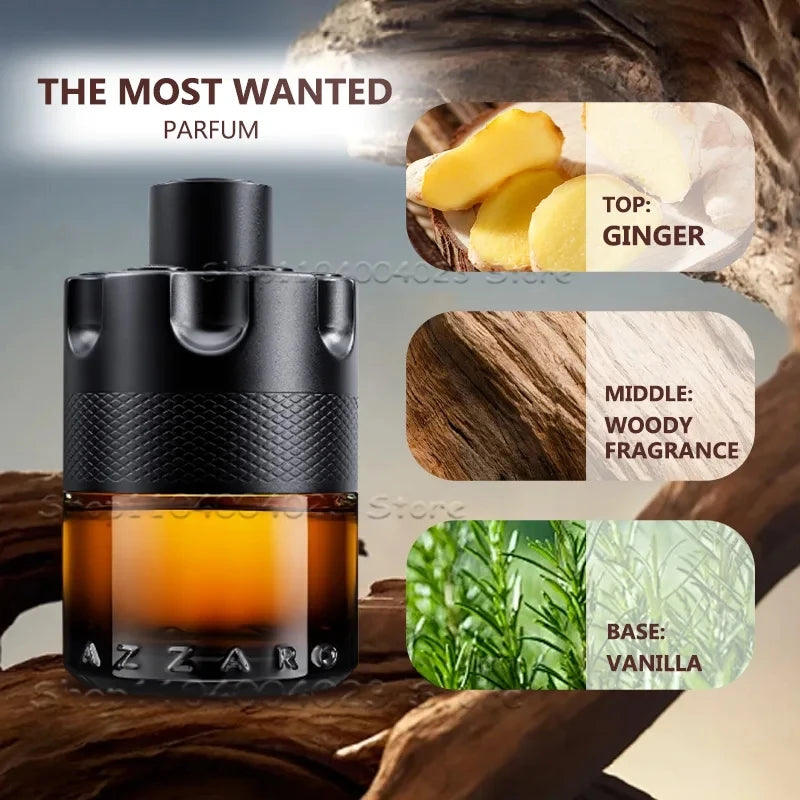 The Most Wanted Eau de Parfum Intense – Woody & Spicy Cologne for Men with Fougère and Ambery Notes Amber Wood, Cardamom