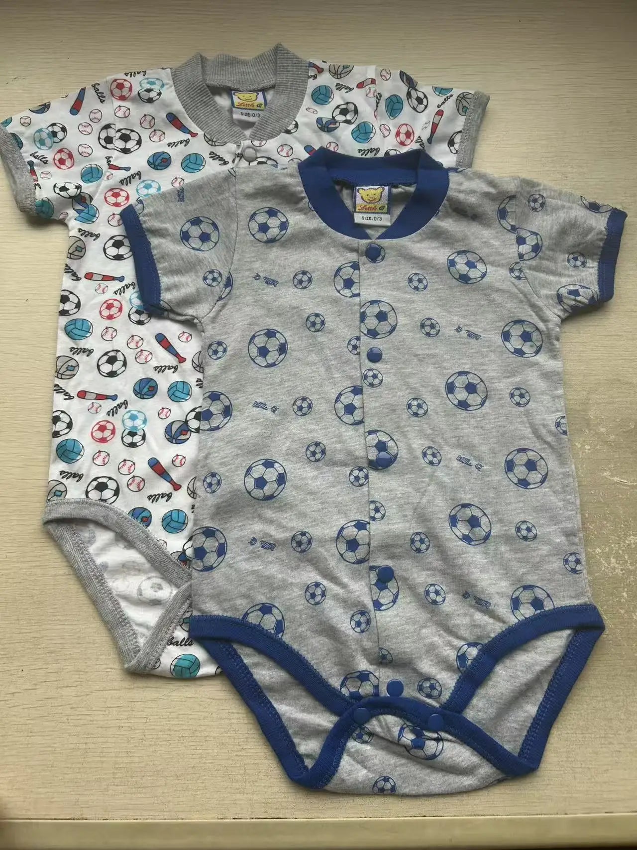 2023 Little Q Newborn Summer Bodysuits Baby Short Sleeve O Neck Clothes 2 pcs/lot Button Suits Pure Cotton Clothing