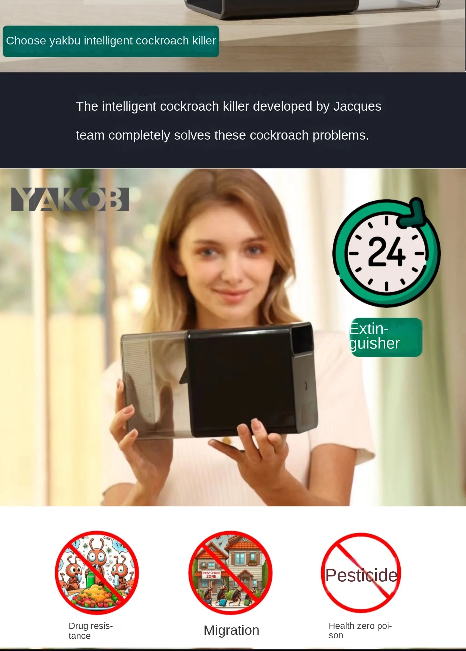 New Non-Toxic Indoor Intelligent Cockroach Killing Tool, Cockroach Medicine Can Be Used Indoors In The Kitchen