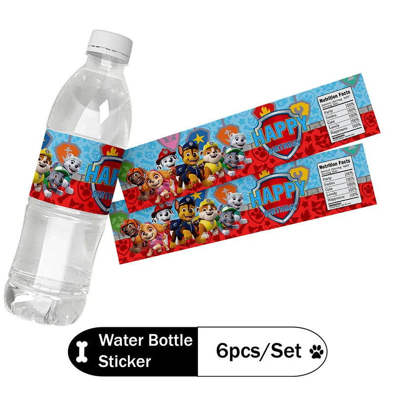 Paw Patrol Birthday Party Decoration Supplies Cartoon Dog PAW Patrol Sky Blue tablecloth napkin sticker balloon Party supplies