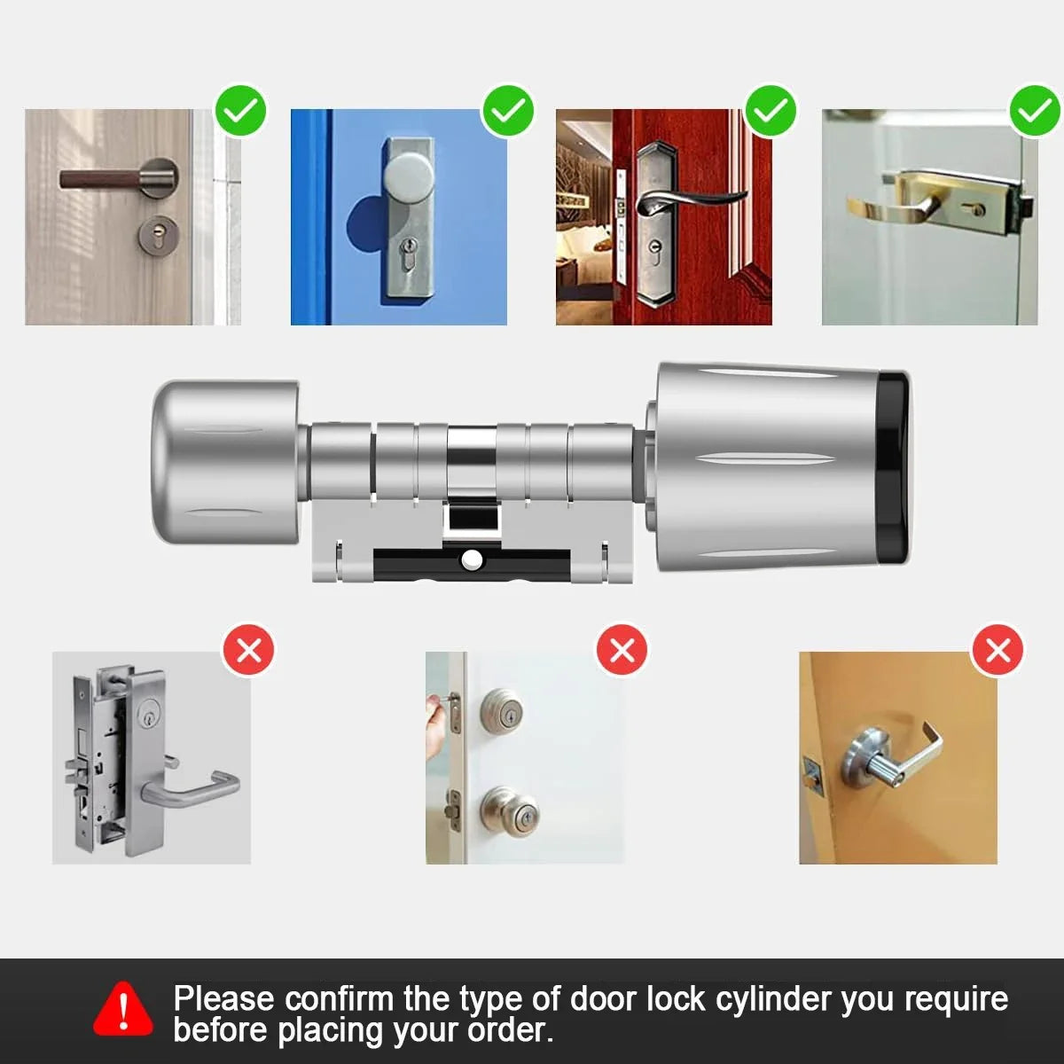 IP67 Waterproof Euro TTlock Control Smart Door Lock Cylinder TTLock App Control Anti-Drill Remote Access Electronic Lock