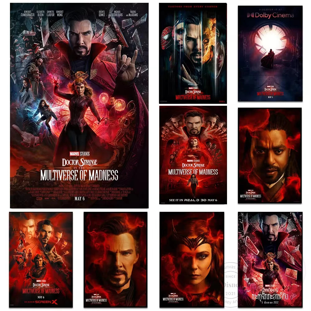 Marvel Marvel Doctor Strange In The Multiverse Of Madness New Movies Poster Films Print Canvas Paintings Room Home Decor