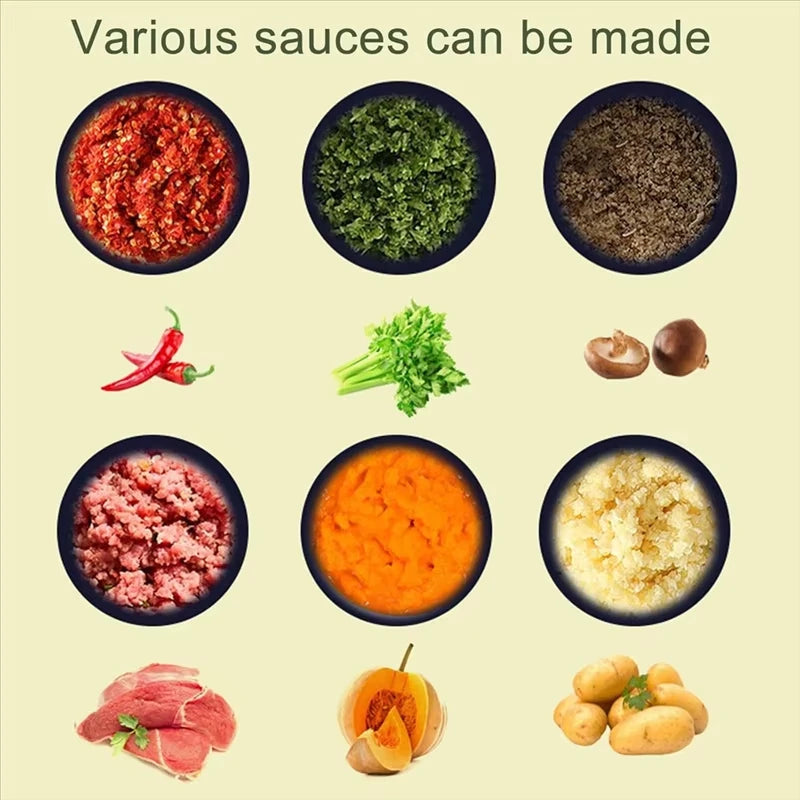 Electric garlic grinder USB garlic puree machine 250ML meat grinder kitchen vegetable grinder food chopper blender