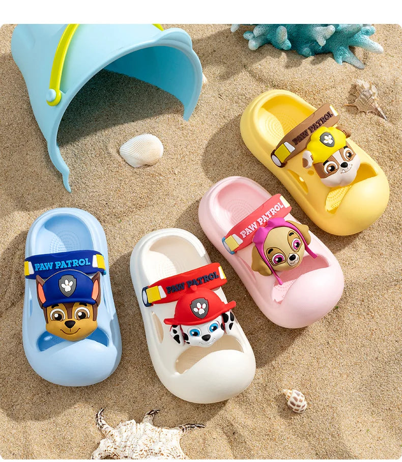PAW Patrol Cartoon Anime Slippers Chase Cute Cool Anti slip and shock-absorbing EVA soft Slippers Beach Outdoor Boys Girls Gifts