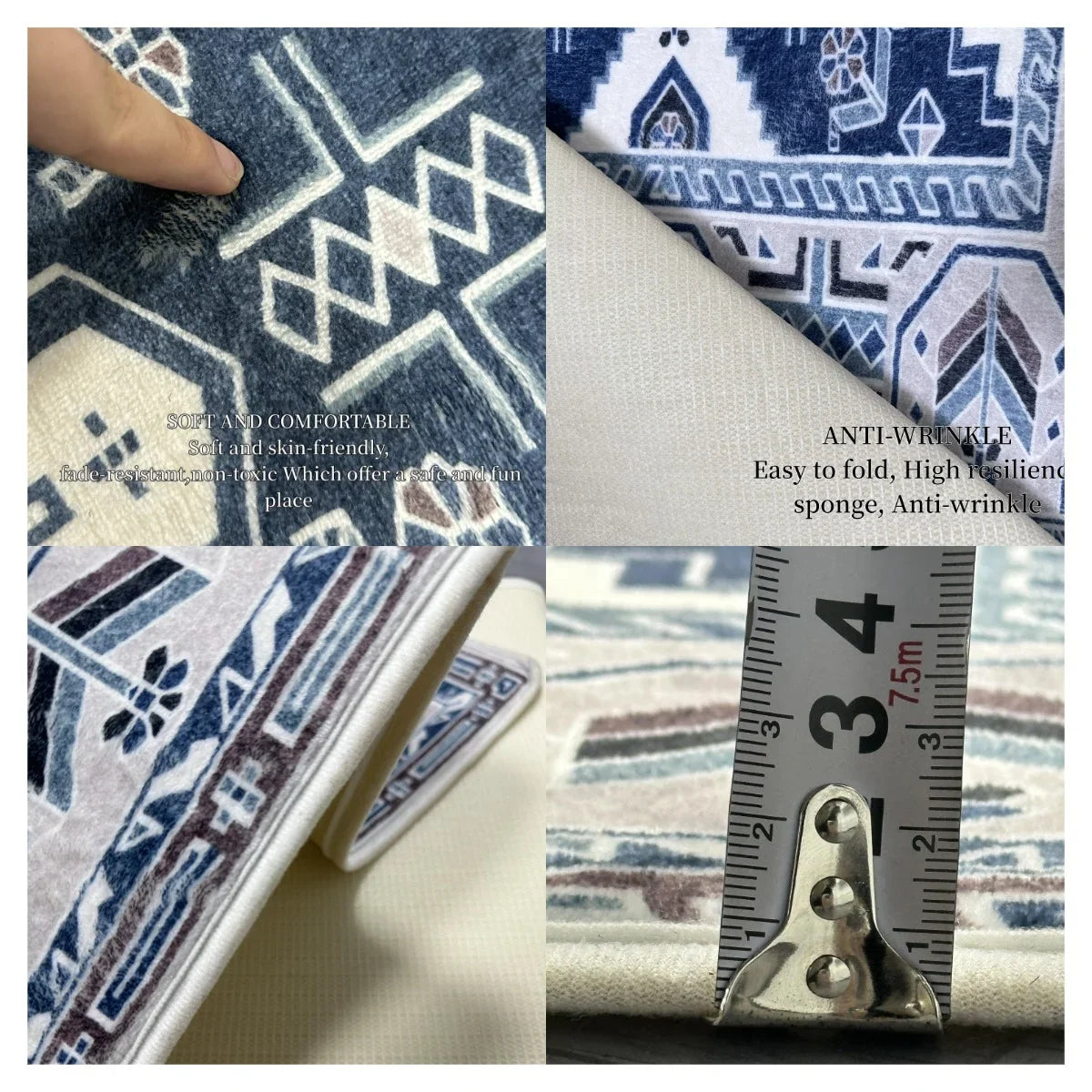 VIKAMA Christmas Rug Festive Carpet For Live Room Large Area Rug Bedroom Rug Soft Doormat Welcome Mat Home Decoration