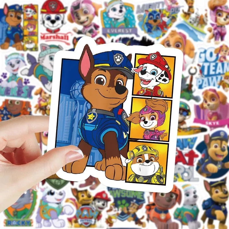 10/30/50/104PCS PAW Patrol Fun Children Cartoon Stickers Suitcase Scrapbooking Laptop Stationery Toy Sticker