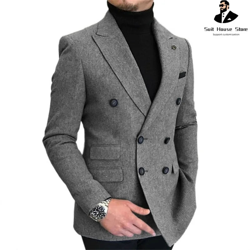Nouveau Blazer pour homme a chevrons Slim élégant