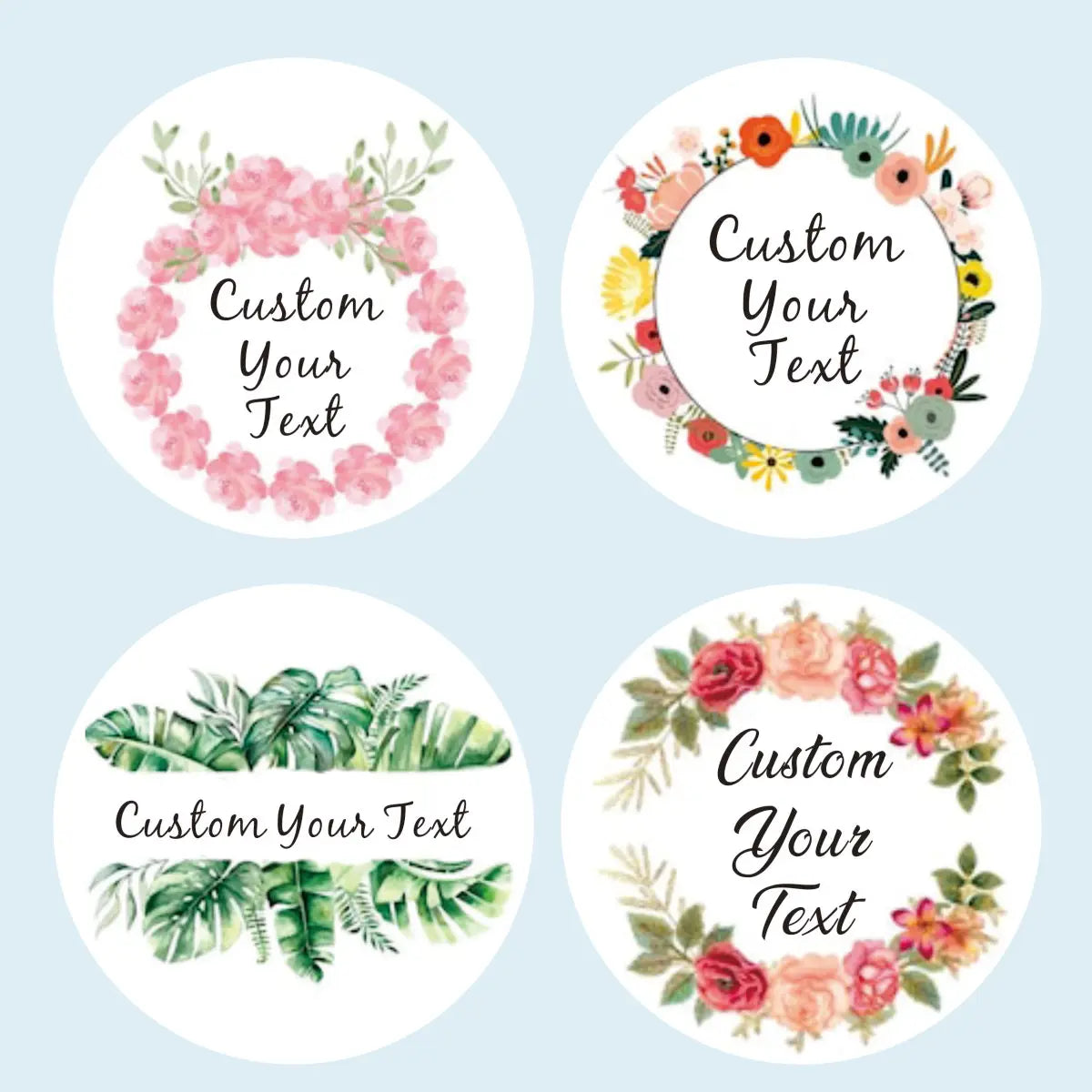 96 Pcs Personalized Round Circle Label Stickers Custom Name Date Thank You Stickers for Bridal Shower Party Favors