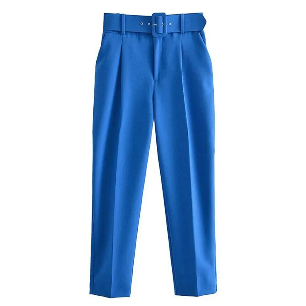 Ensemble 2 pièces pantalon taille haute et veste de bureau