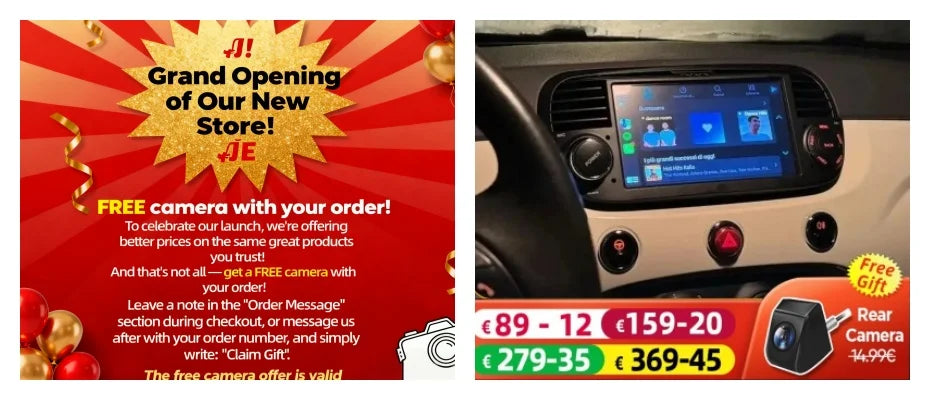 Junsun Android13 Car Radio For FIAT 500 500C Abarth 2007-2015 Car Smart Systems For Apple Carplay FM GPS SWC BT