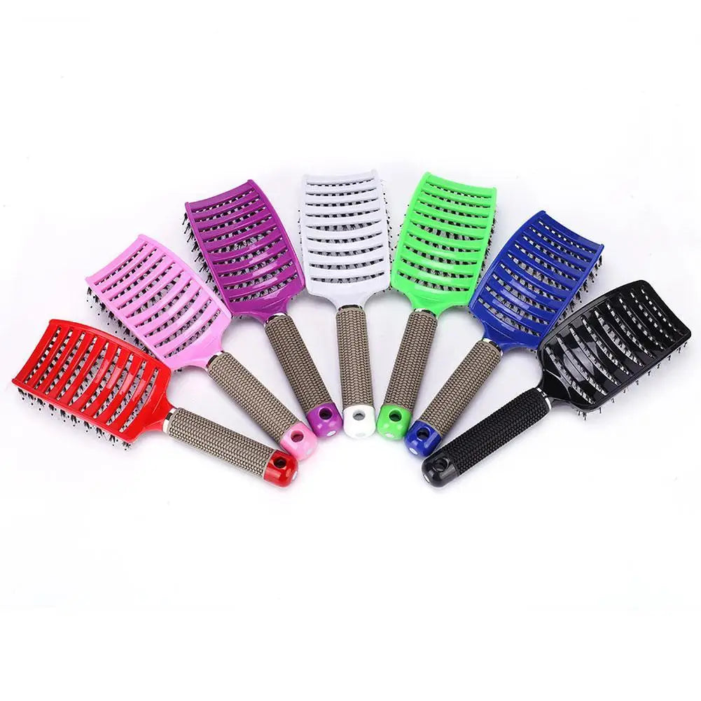 Brosse à cheveux, cheveux bouclés ou mouillés pour femmes, peigne de massage du cuir chevelu, outils de coiffure de salon pour femmes