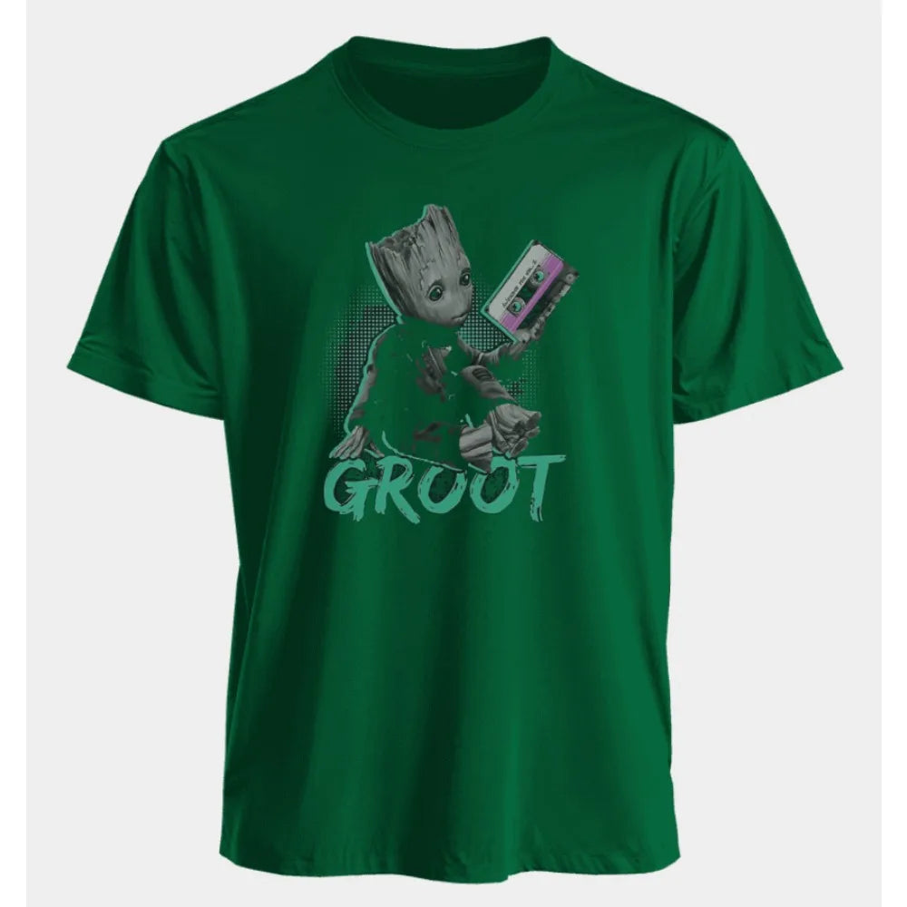 Marvel Men's and Women's T-shirts Groot Summer American Spring and Autumn New Classic Oversized Sporty Style Short-sleeved