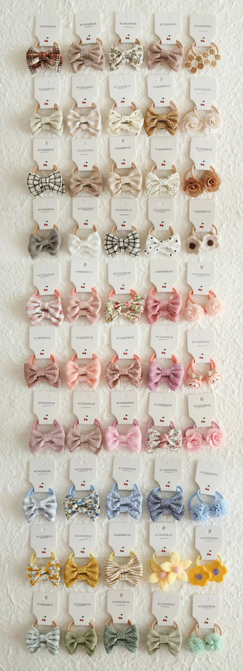 Elastic Hair Bow for Children, Children's Headwear, Hair Accessories for Girls, Cute Hair ties, Lovely Hair Rope, 10Pcs per Lot