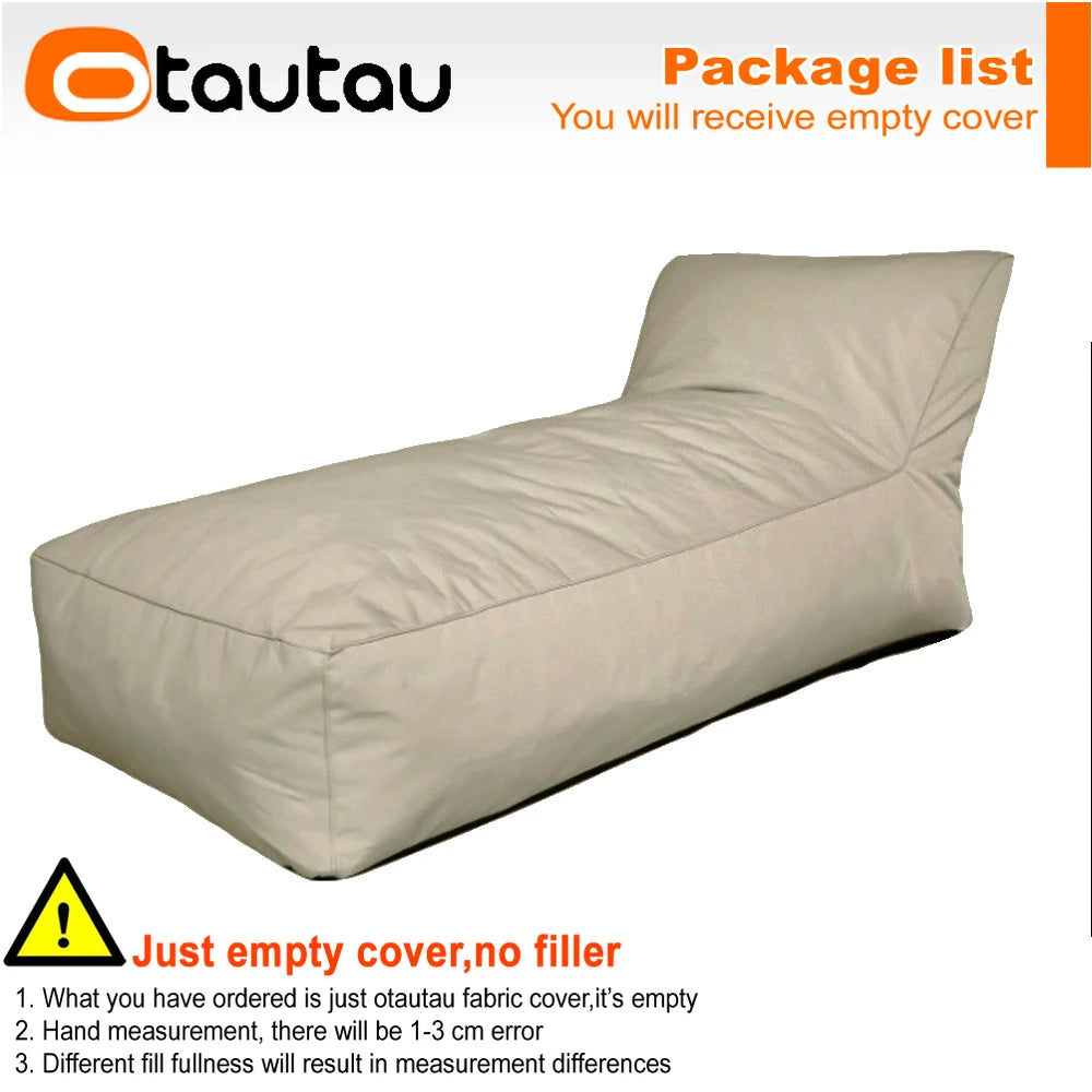 OTAUTAU Outdoor Oxford Bean Bag Lounger Cover Swim Pool Float Sofa Bed Pouf SF508【No Filler!Need To Buy Filler By Yourself !】