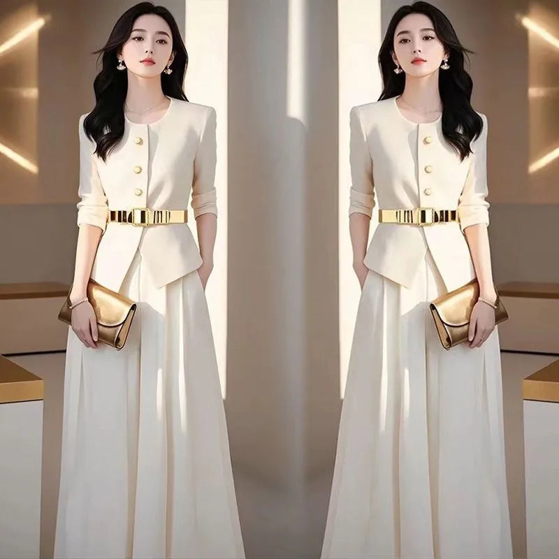 Single/set, Autumn New High-end Women's Clothing Fashion Foreign-style Professional Xiaoxiangfeng Jacket Culottes Two-piece Set