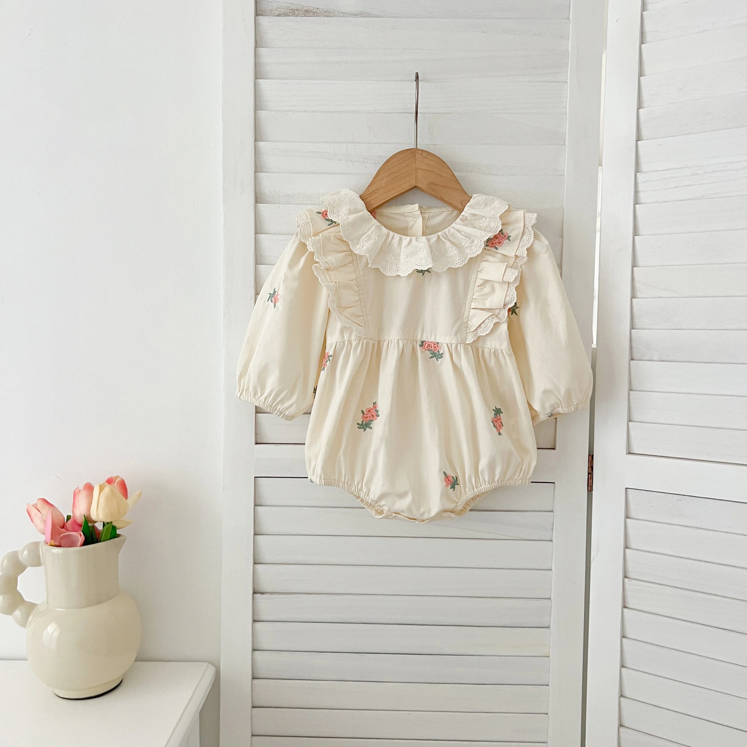 Christmas Infant Baby Girl Romper Autumn Winter Newborn Baby Girl Children Clothes Red Plaid Lapel Long Sleeved Newborn Romper