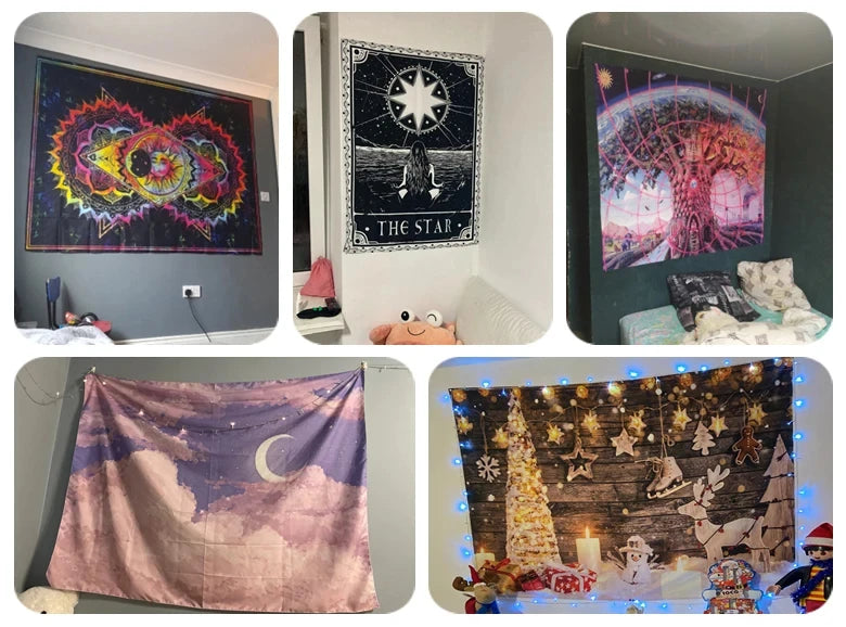 ربط إسحاق نسيج جداري ملون معلق على الحائط نسيج جداري بوهيمي معلق على الحائط ملاءات ماندالا