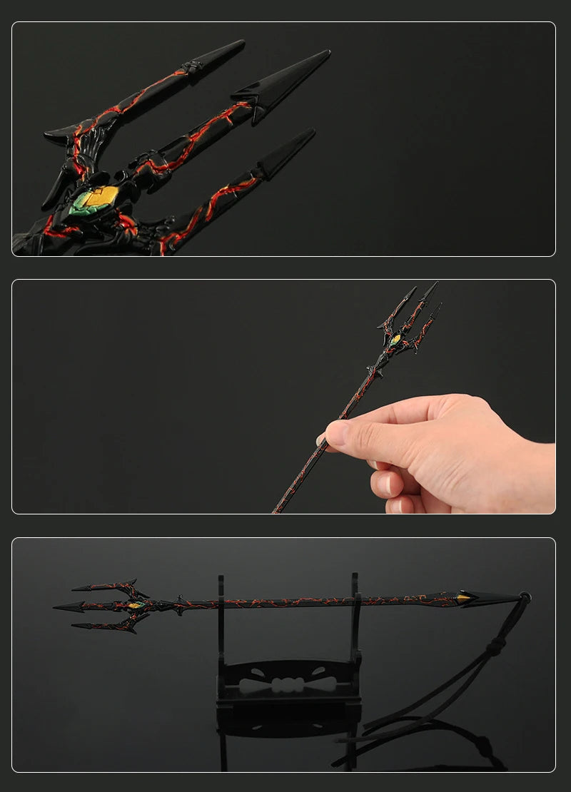 Douluo Continent Weapon Sword  Sea God trident Tang san Anime Weapons Keychain Katana Swords Samurai Weapon Model Gift Boys Toys