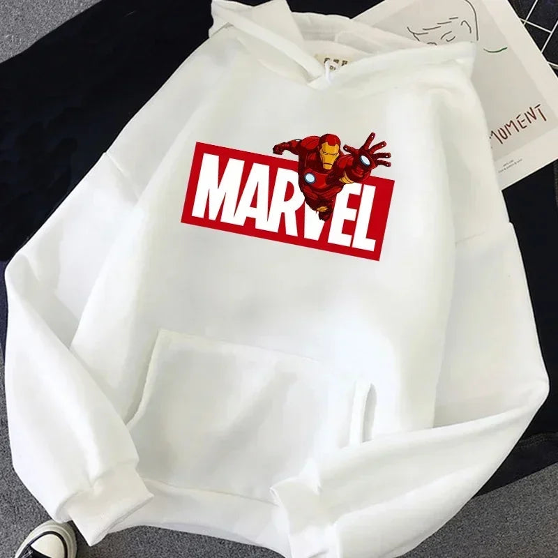 Daily Marvel Printed Men Hoodies Cartoon Hipster Spiderman Creative Fashion Graphic Trendy Autumn Winter Male Sweatshirts