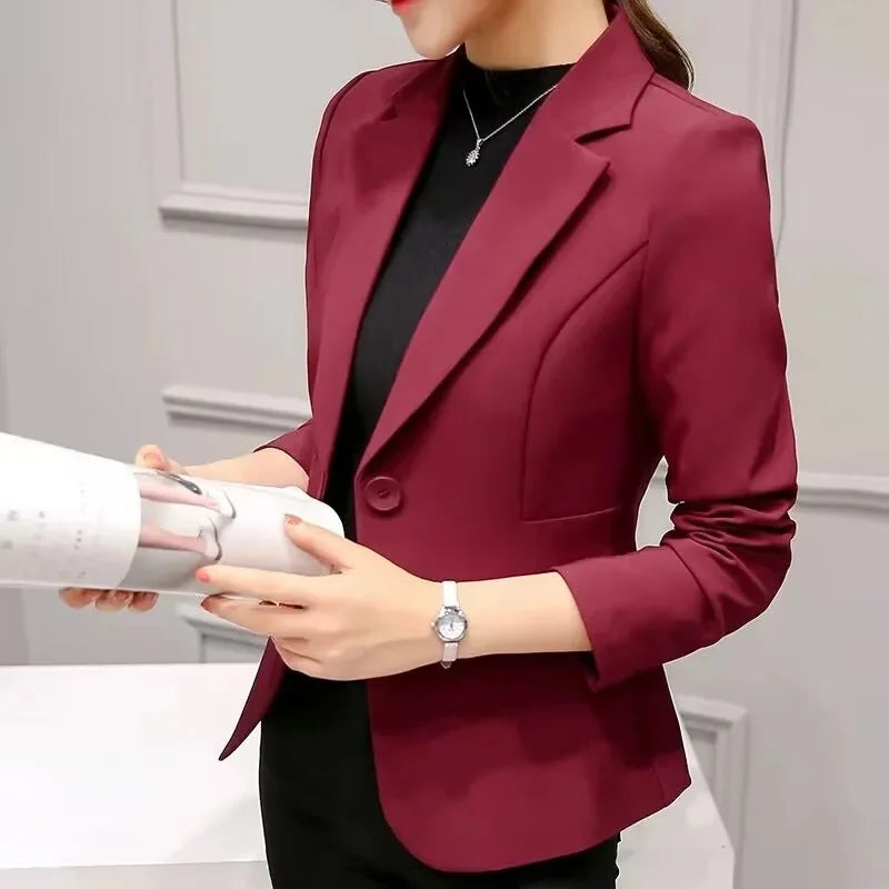 Slim Fit Women's Business Jacket Commuter StyleSmall Size Office Goddess Suit Top Casual ElegantChinese Fashion Coat