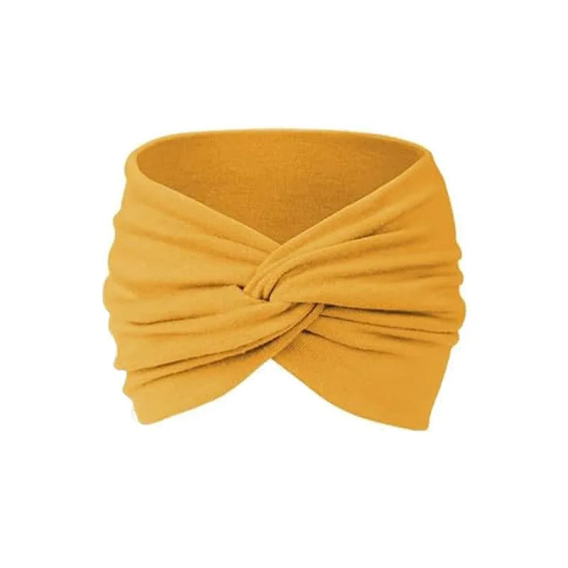 Bandeau élastique pour le fitness, bandeau à large bord pour le yoga, bandeau absorbant la transpiration, foulard à la mode, cravate bandeau