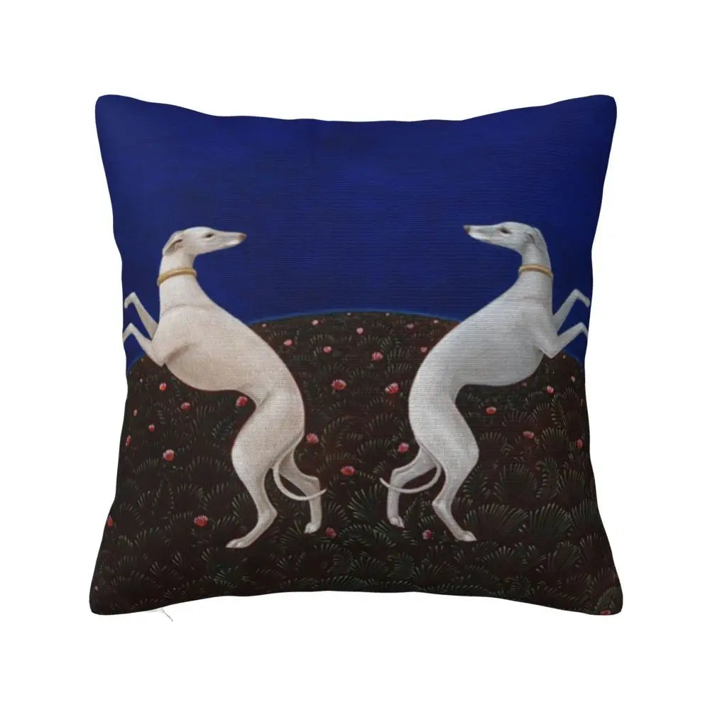 Custom Cute Whippet Greyhound Pillow Case Decor Home Hound Dog Luxury Cushion Cover Car Pillowcase